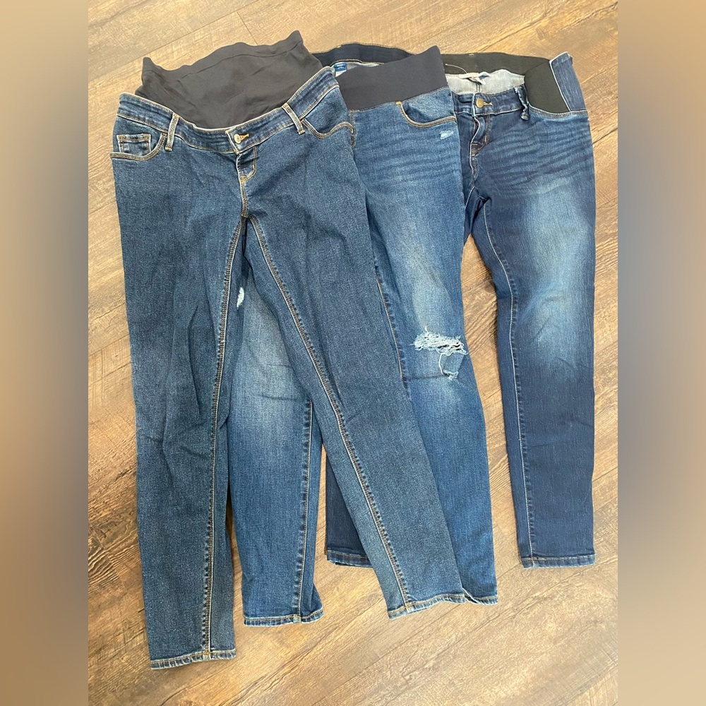 Stylish Blue Denim Maternity Jeans